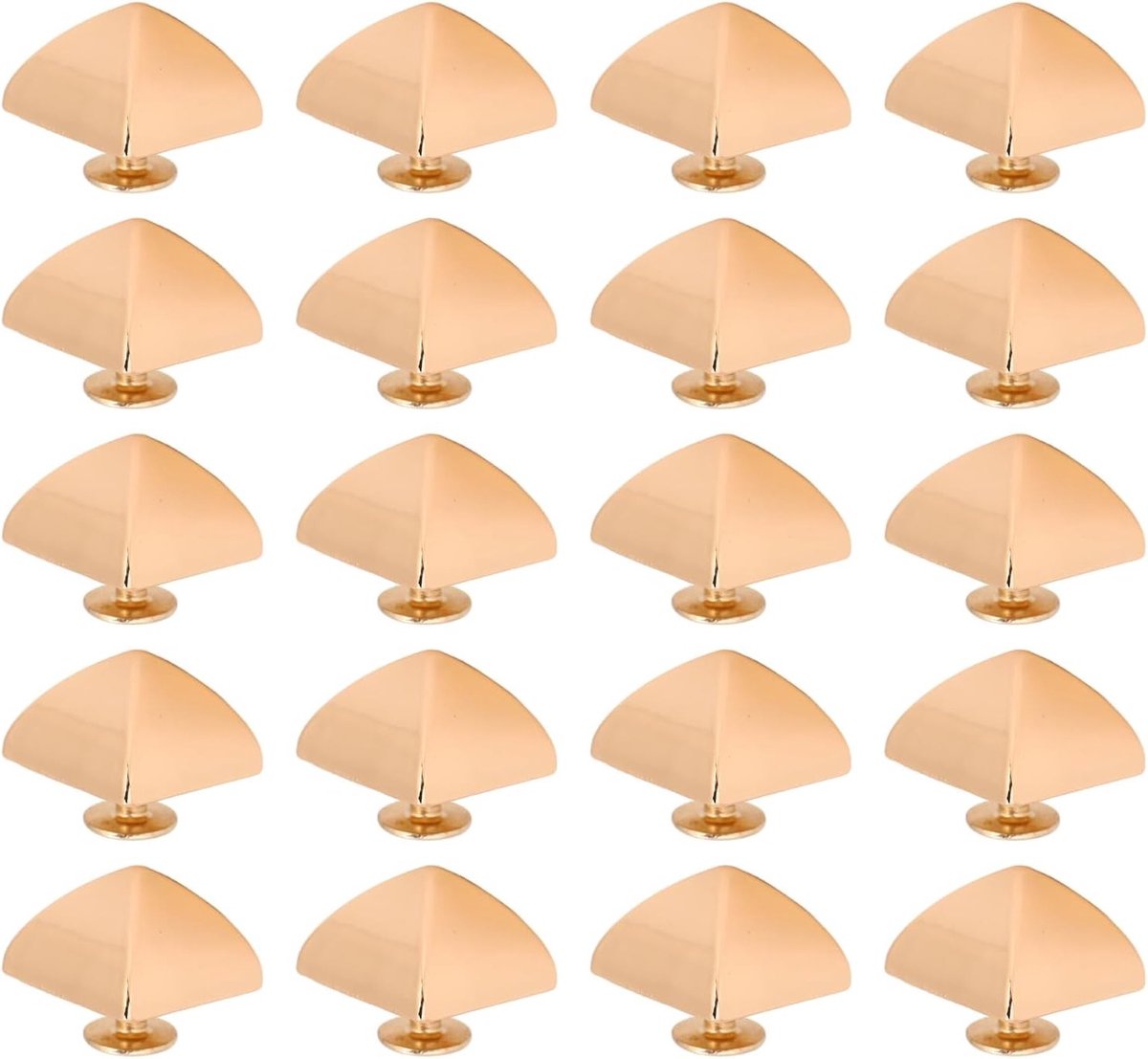 20 Sets 15mm Vierkante Pyramid Rivets van Zinklegering voor Leren Tassen en Accessoires