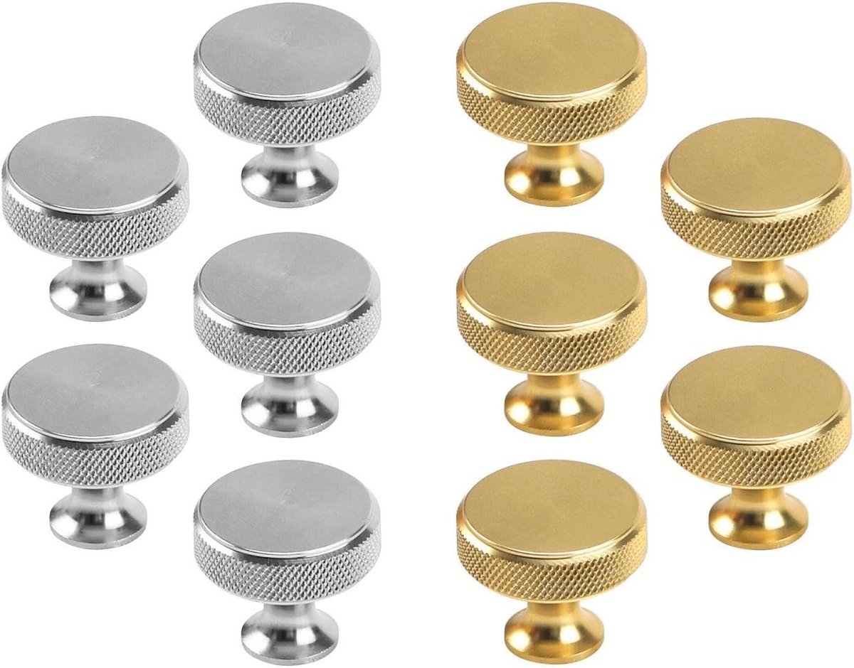Stijlvolle ronde kastgrepen voor meubels - 10 stuks, eenvoudige en moderne ladehandvatten, accessoires voor kasten en meubels