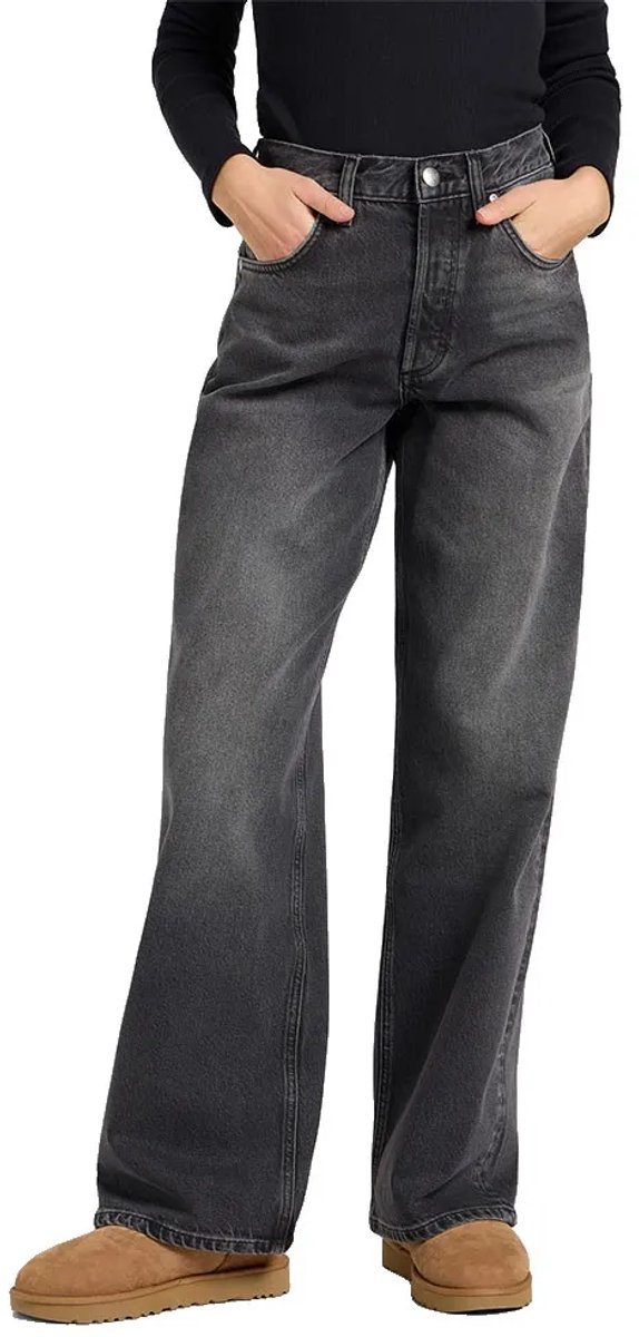 Lee Slouch Loose Fit Korte Jeans 31 33 Vrouw Zwart