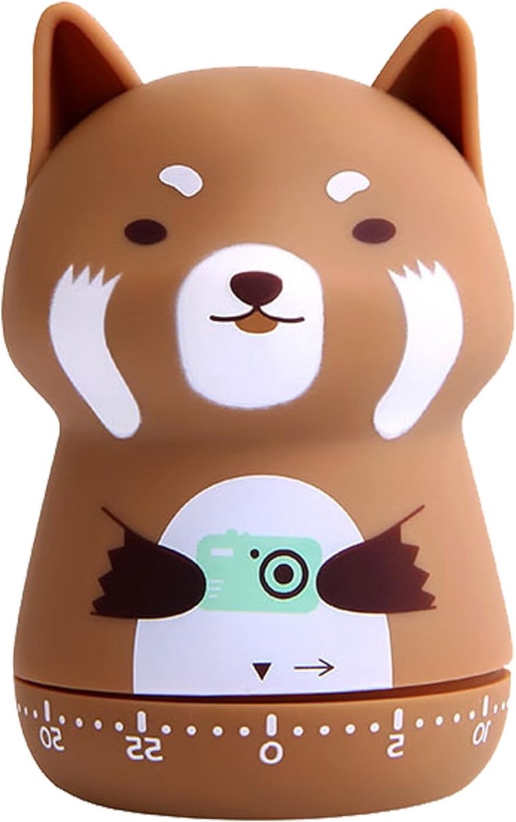 Nauwkeurige kook- en baktimer met handmatige instelling tot 60 minuten in schattig panda ontwerp, ideaal voor koken en bakken