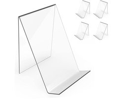 4 stuks book stand, acrylic cookbook holder, stable, light, bookend, transparent