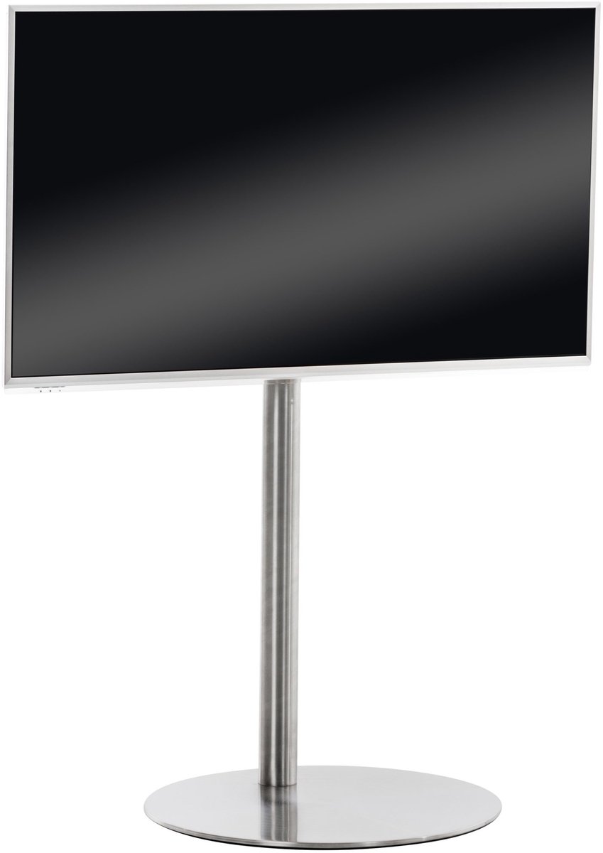 CLP TV Standaard Verstelbaar - Geschikt voor 55 t/m 75 inch - Universele Vloerstandaard - Metalen Frame - Max. 40 kg - Modern Design - roestvrij staal