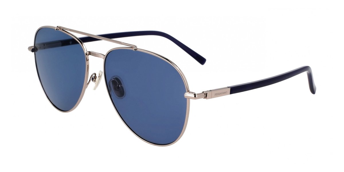 Ferragamo SF316S Light ruthenium/blue 61/16/145 MAN Zonnebrillen