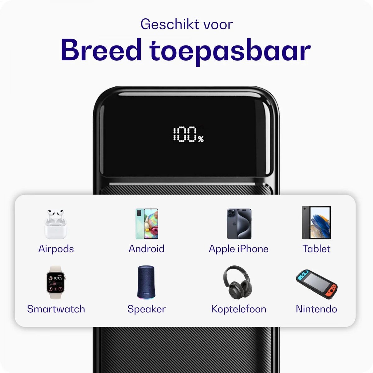 Buddi Boost - 10.000 mAh Powerbank - Reisformaat - LED Display - USB-A - USB-C Snelladen - Universele Draagbare Oplader voor Telefoon & Tablet - Noodpakket - Ideaal voor Handbagage - Zwart – foto 6