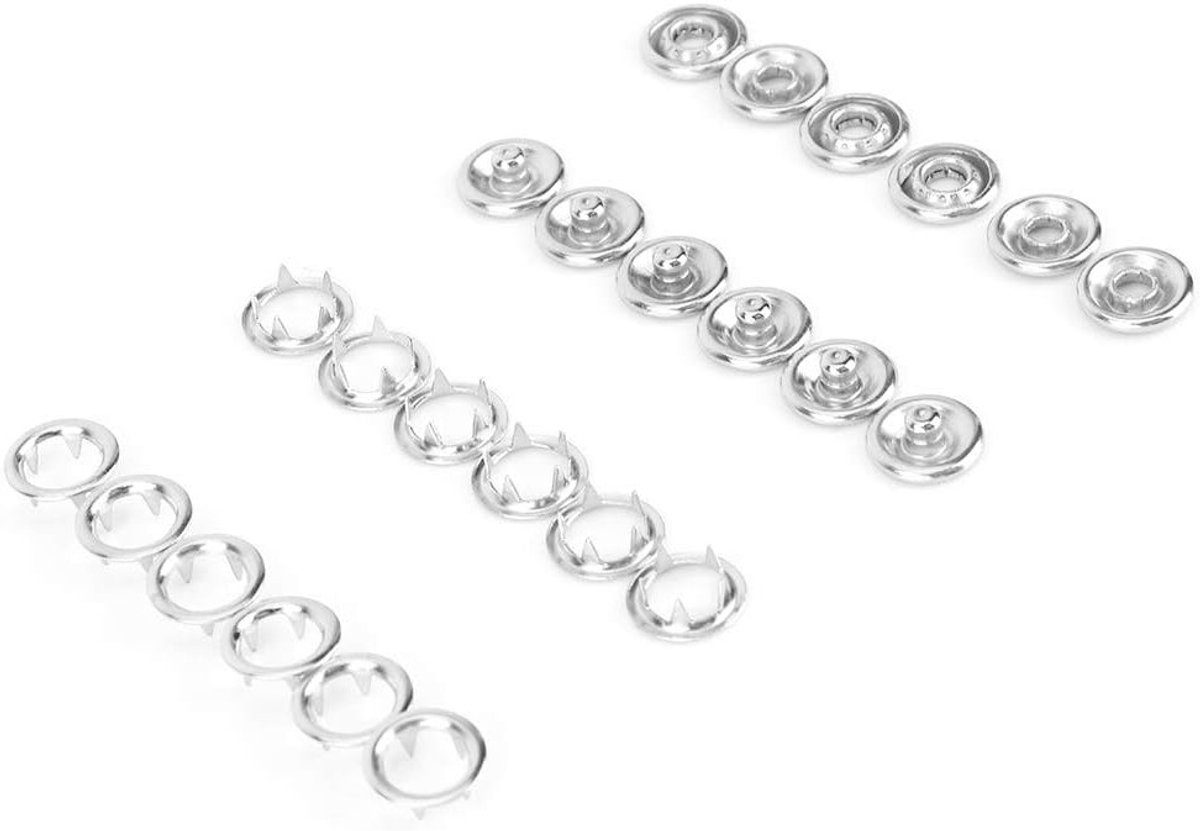 200 stuks 9.5mm metalen drukknopen, holle sluiting voor kleding, jassen, jeans en accessoires