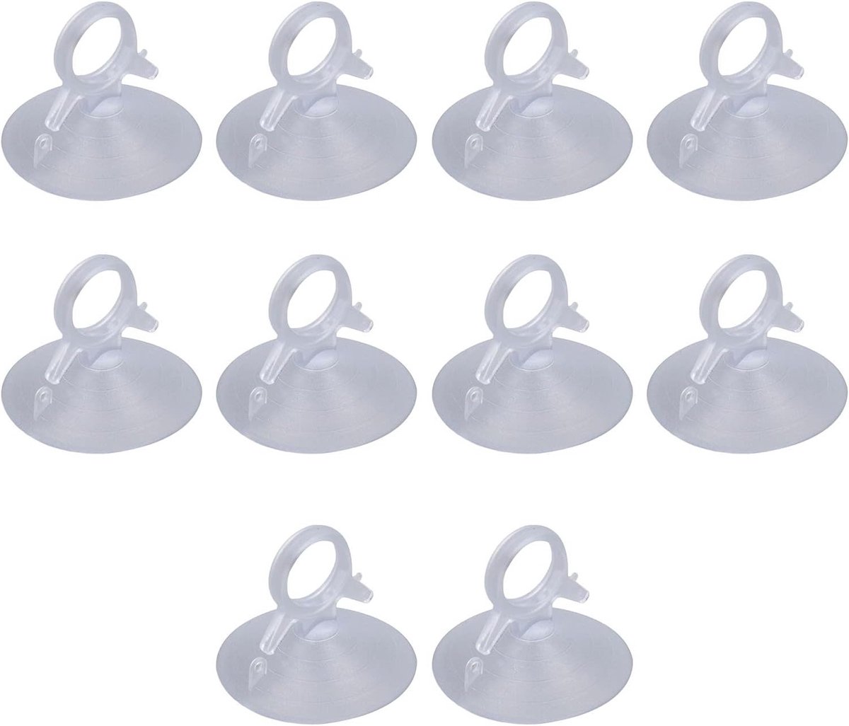 Image of 10 Stuks Transparante Zuignappen voor Anticollisie, Sterke PVC Zuignappen met Trekring en Metalen Moer voor Diverse Toepassingen