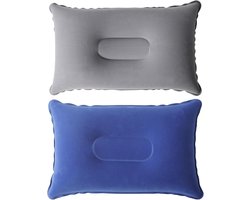 Set van 2 Opblaasbare Strandkussens - Ultralight Camping - Draagbaar Reis Kussen - Opblaasbaar Nek Kussen - Lucht Kussen voor Buitensporten - Camping - Wandelen