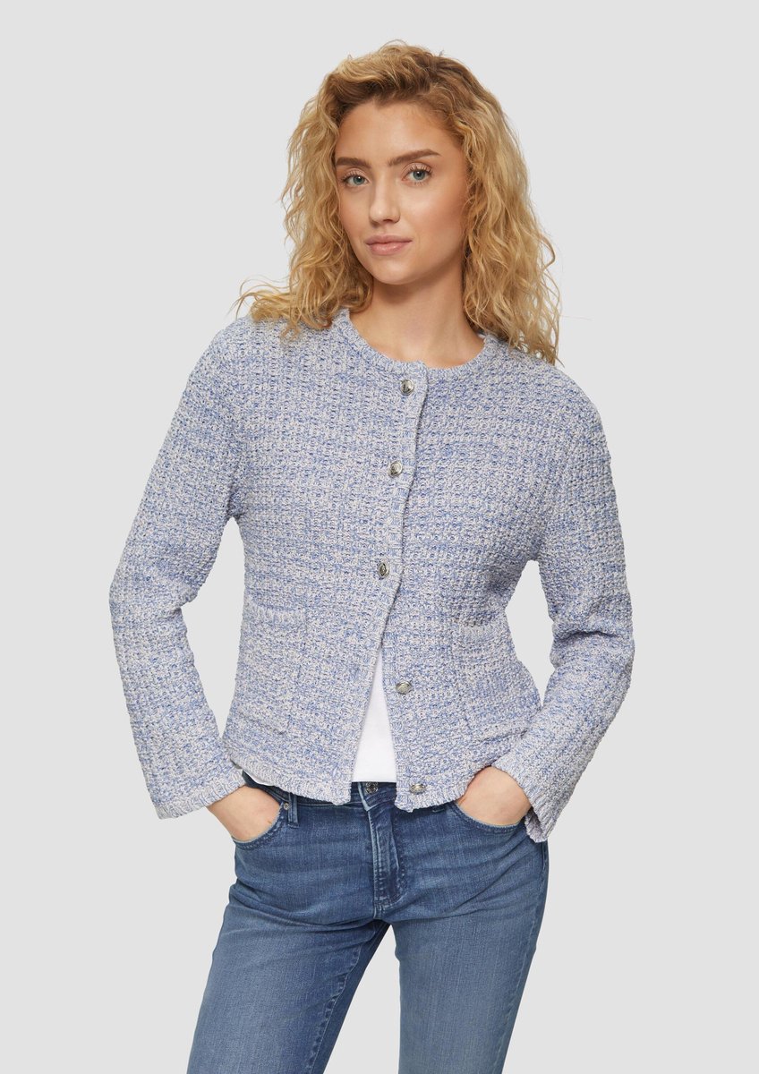 Gestructureerd vest in gemêleerde look