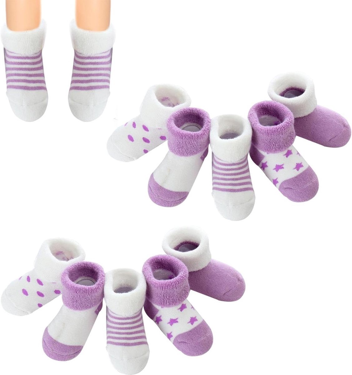 Comfortabele Dikke Thermo Baby Sokken voor Jongens en Meisjes - 5 Paar Katoenen Winter Sokken