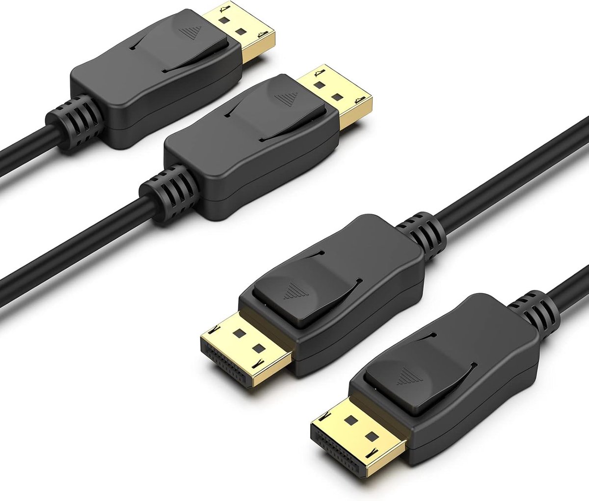 Gigicial [VESA gecertificeerd] DisplayPort DP 1.2 Kabel 1,8M 4K, 2 Stuks DisplayPort naar DisplayPort Kabel 4K@60Hz 2K@165Hz/144Hz/120Hz, geschikt voor PC Monitor Gaming-Grafische Kaart