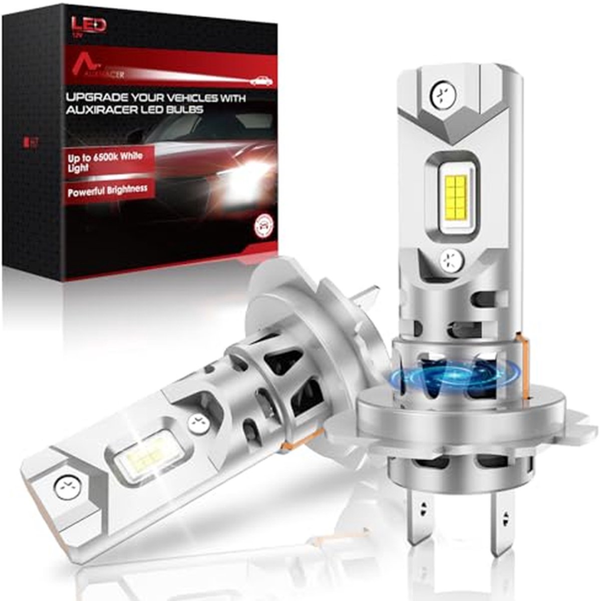 LED H7 Lampen voor Motorfietsen en Scooters - 30000LM, 6500K, 120W - Halogeenlampvervanging - 2 Stuks