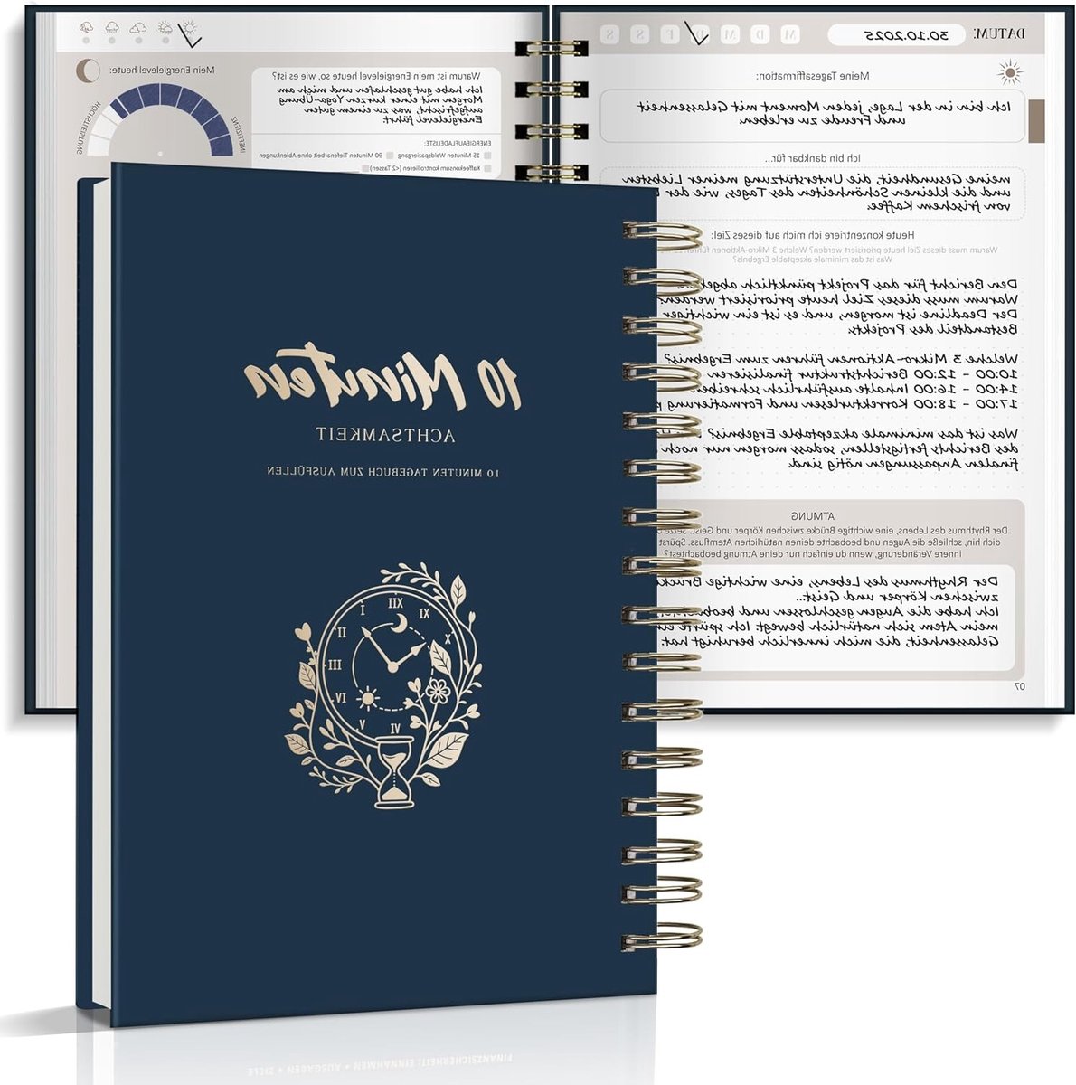 Persoonlijke Organizer voor Ochtend en Avond, Donkerblauw, Ideaal voor Planning en Organisatie