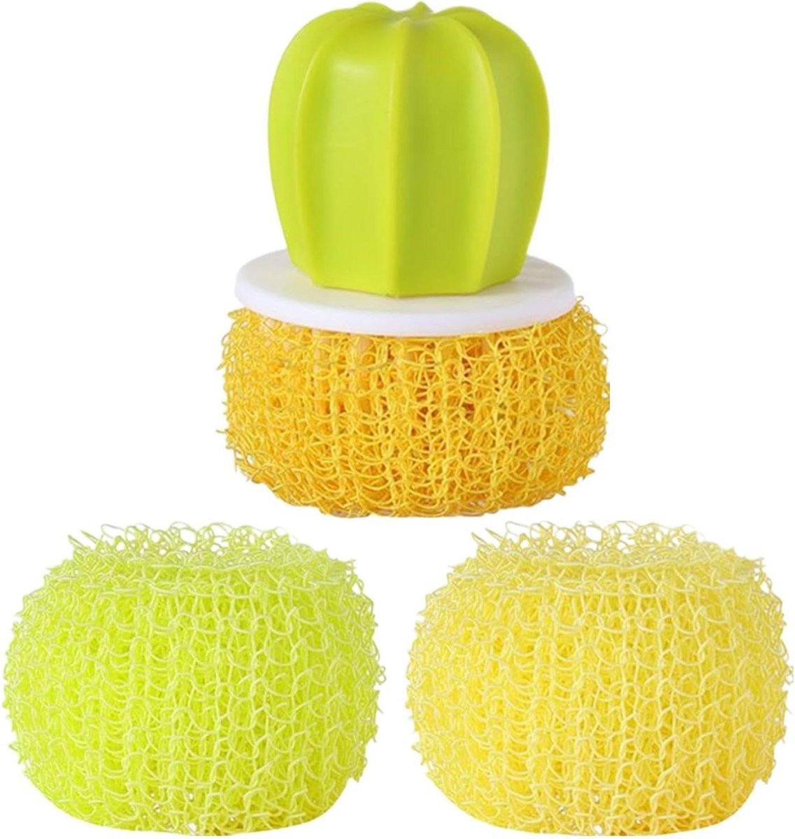 Keukenborstel - Vaatwasser Borstel - Gerechten Reinigen - Anti-kras Handvat - 15x10x10 cm - Geel