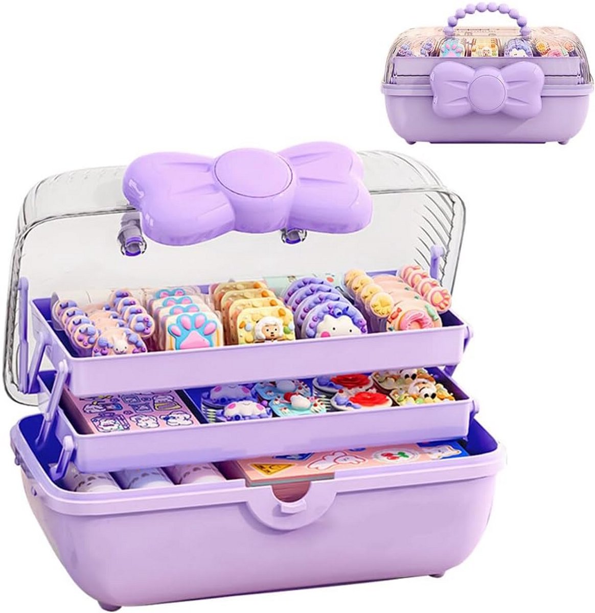 3-Laags Haaraccessoires Organizer voor Meisjes - Sieraden & Strikjes Opbergsysteem