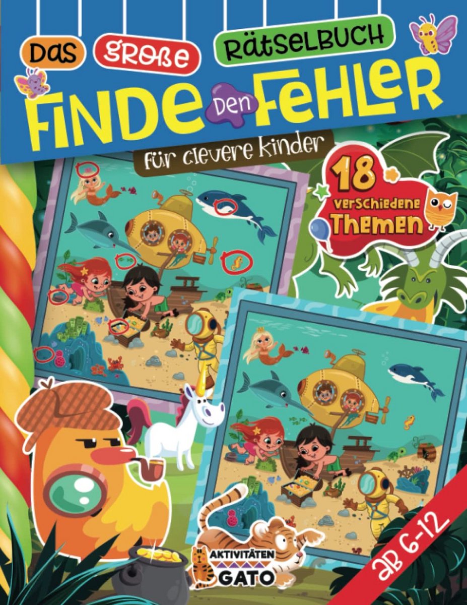 Finde den Unterschied - Rätselbuch für Kinder ab 6: Wimmelbilder und Suchspiele für Konzentration