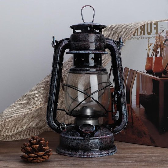 Petroleum Lamp 24 cm - Veelzijdige Olielamp voor Kamperen, Buitenactiviteiten en Sfeerverlichting — afbeelding 3