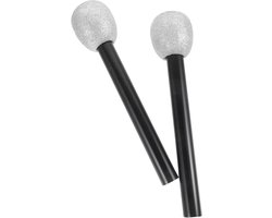 ERINGOGO 2 Stuks Glitter Speelgoed Microfoon Faux Microfoon Modellen voor Meisje voor Feestjes Podiumoptredens