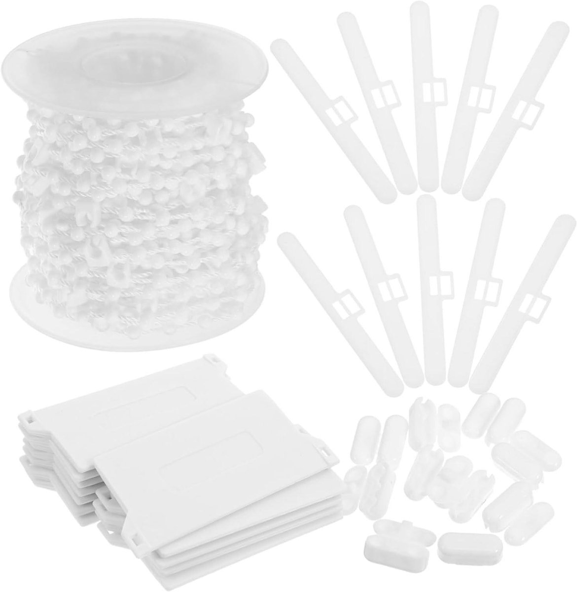 Reparatieset Jaloezieën - Rolgordijn Onderdelen - Raambekleding Onderhouden - Complete Kunststof Set - 1000 cm - Wit