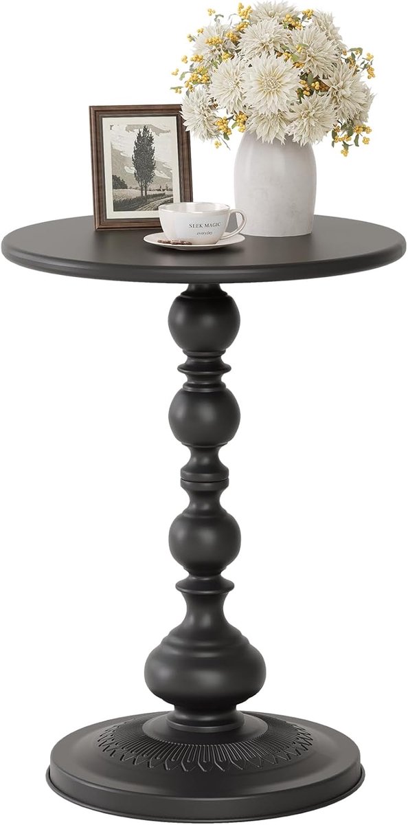 Ronde Metalen Bijzettafel Vierkant Modern Accenttafel