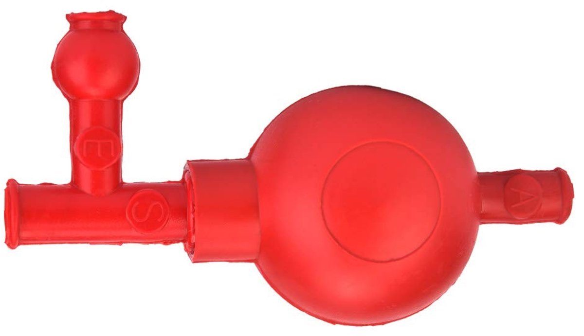 MTTproducts- Pipetvuller Grote Zuigkracht - Rubber - 3 Kleppen - Veilig - Duurzaam - Corrosiebestendig - Zuigballon