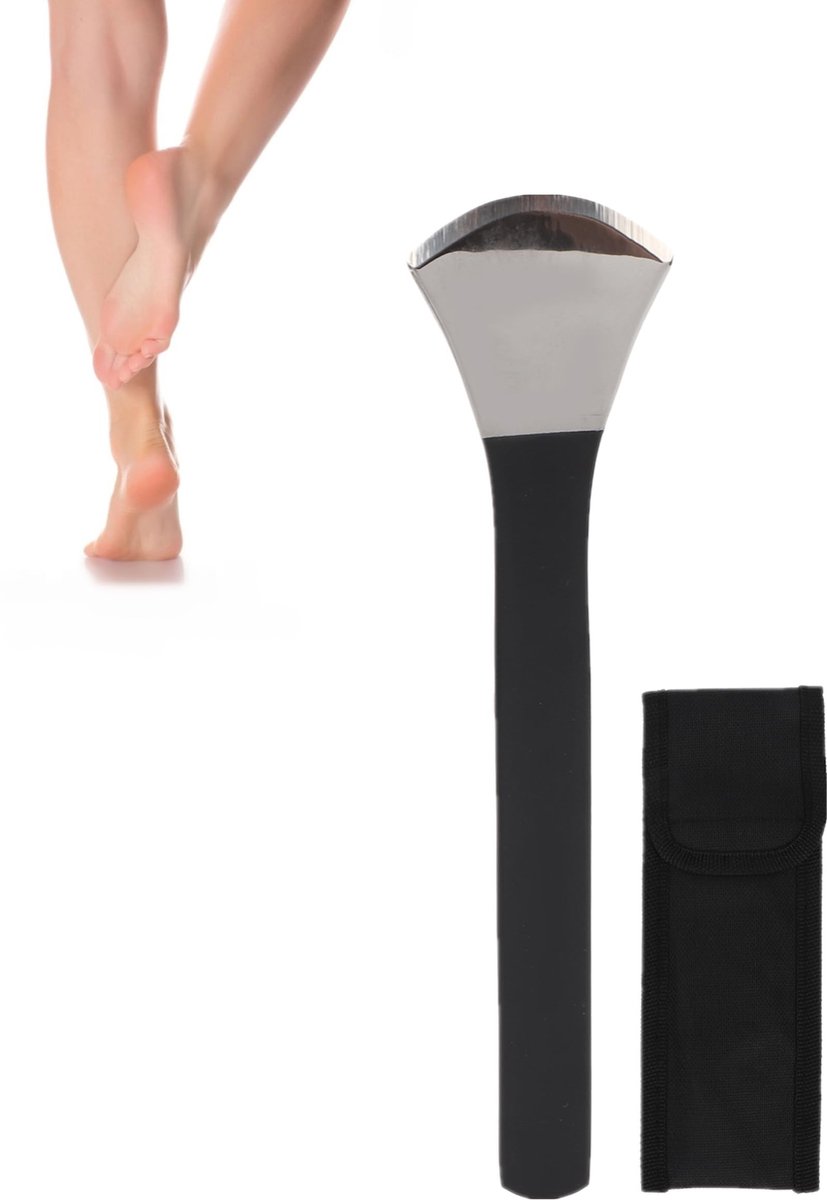 MTTproducts- Pedicuremes Professioneel Hoog Mangaanstaal - Pedicure Mesjes - Likdoornverwijderen - Eelt Verwijderen - Oxford Opbergtas - Breed Mes - Voetverzorgingsmes