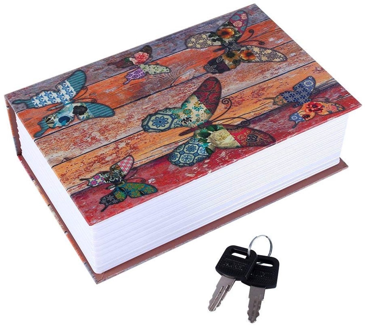 MTTproducts- Boeksafe met Sleutels - Verstevigde Metalen Constructie - Verstevigd - Draagbaar - Veiligheidsbox - Verborgen Opbergplek - Verstevigingsbox