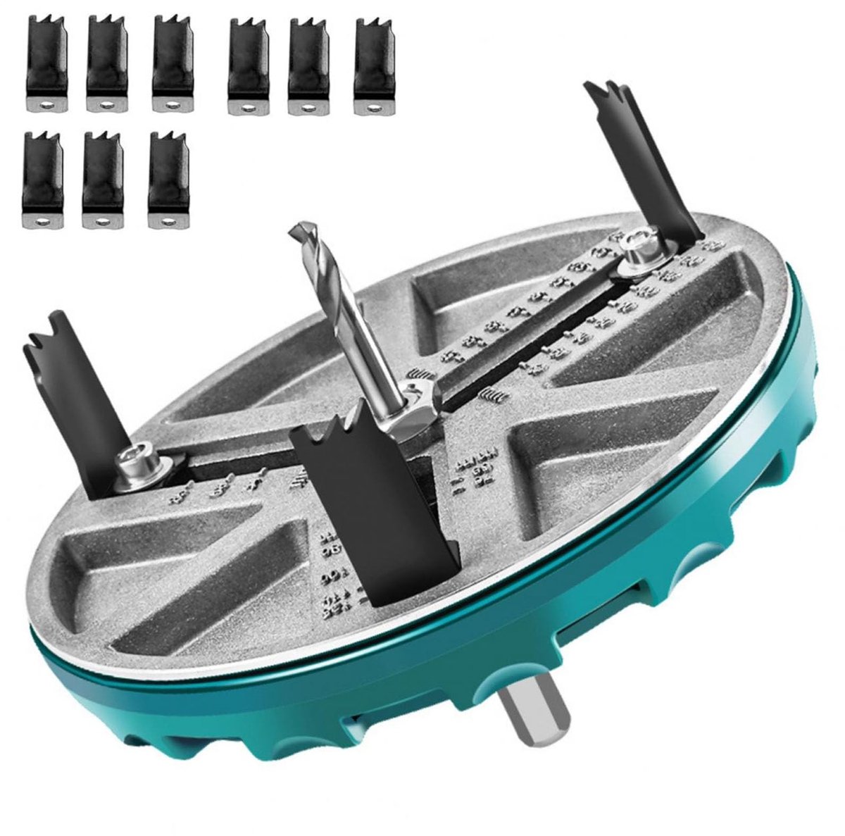 MTTproducts- Ponszaagkit Verstelbaar 1,8-5 Inch - Gatenzaagset - Gatenzaag voor Houtbewerking - Spaanderverzameling - Hoge Efficiëntie - Schone Snede
