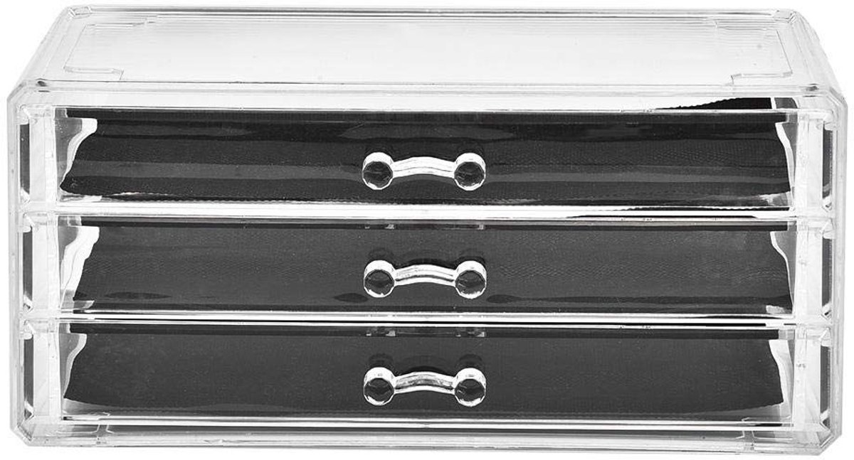 NTH products- Make-up Organizer Draaibaar - 3 Laags - Transparant - Cosmetica Opbergbox - Bureau Organizer - Hoogwaardige Materialen