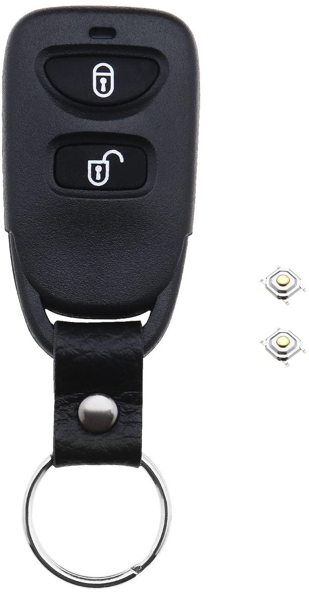 NTH products- Autosleutel Case Vervanging - Compatibel met Hyundai Elantra/Santa Fe/Matrix/Trajet - 2 Knoppen - Kunststof/Metaal - Sleutelhanger Behuizing - Sleutelbehuizing