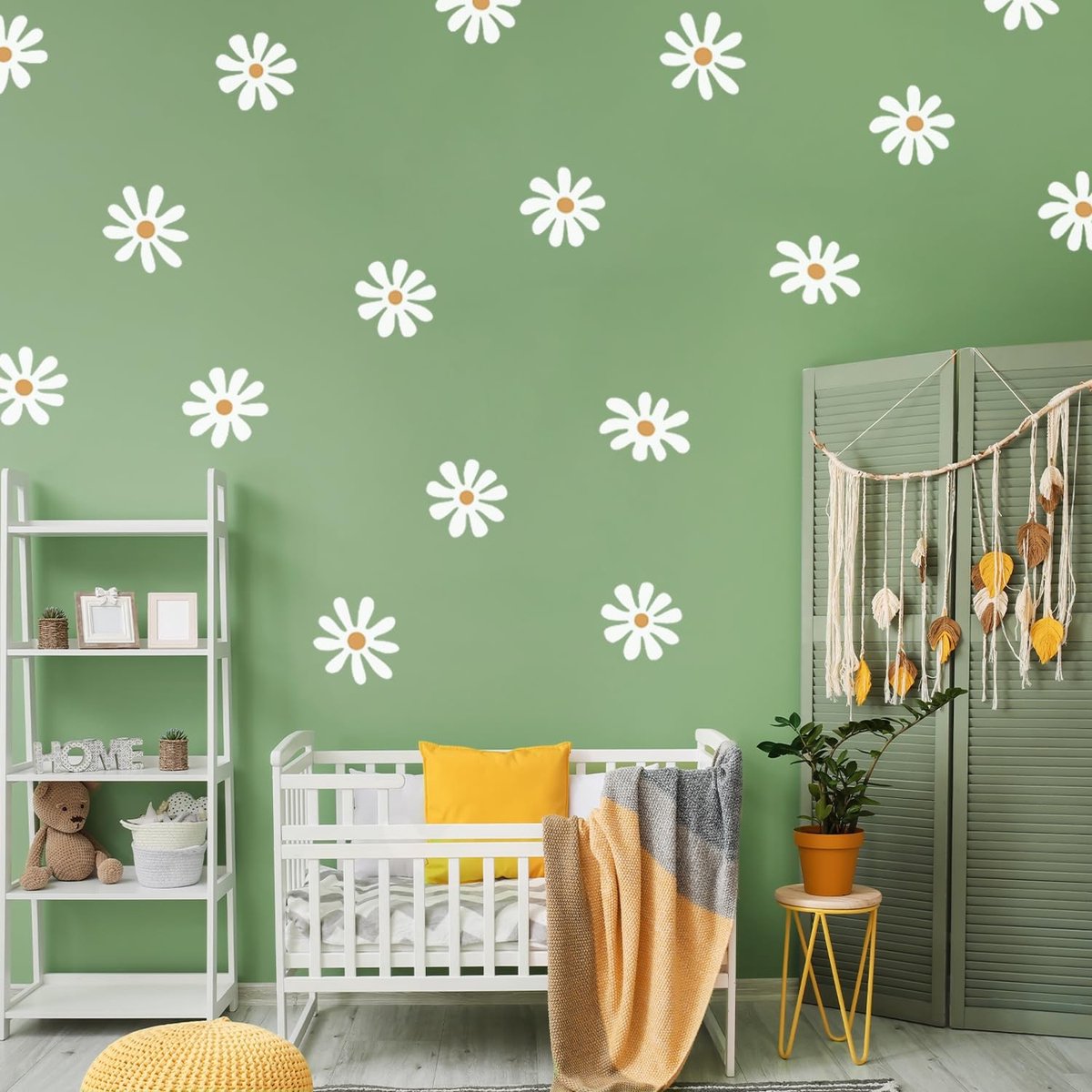 MTTproducts- Muurstickers 36 Stuks - Zelfklevende Muurstickers - Bloemen Muurstickers - De