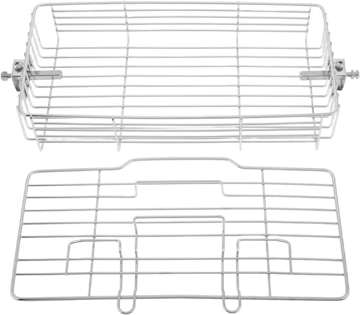 Grillmand - Barbecue kooi - Vis grillen - Uitbreidbaar ontwerp - Groot formaat - Zilver