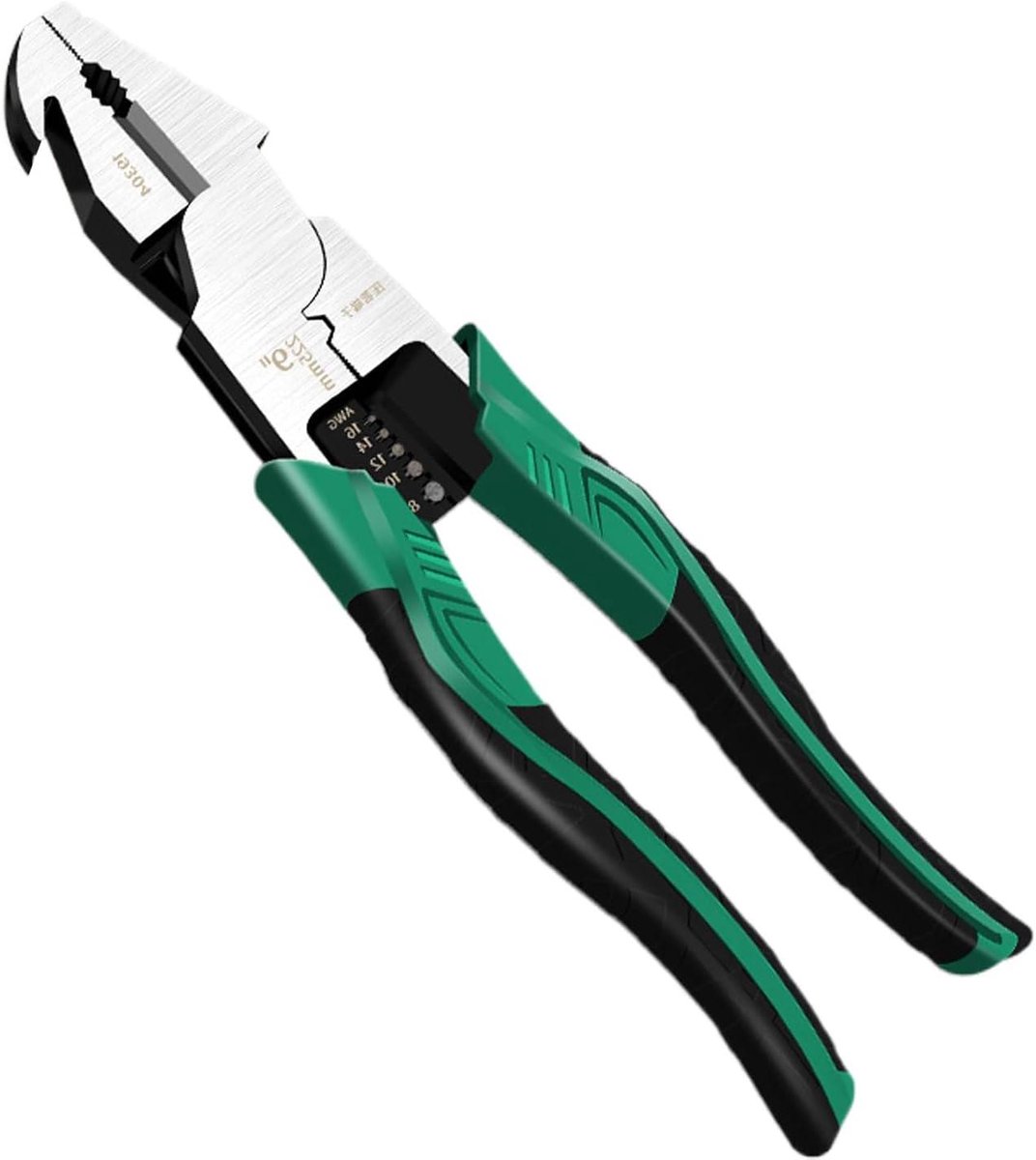 Draadstripper Tang - Elektricien Tang Multifunctioneel - Elektrisch Werk - Verbeterde Snijcontrole - 22.5 cm - Chroom