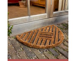QIN® Borstelmat voor Buiten - Voetenveger met Borstels - Deurmat - Weerbestendig - Slijtvast - Bruin - 60cm x 40cm x 2cm
