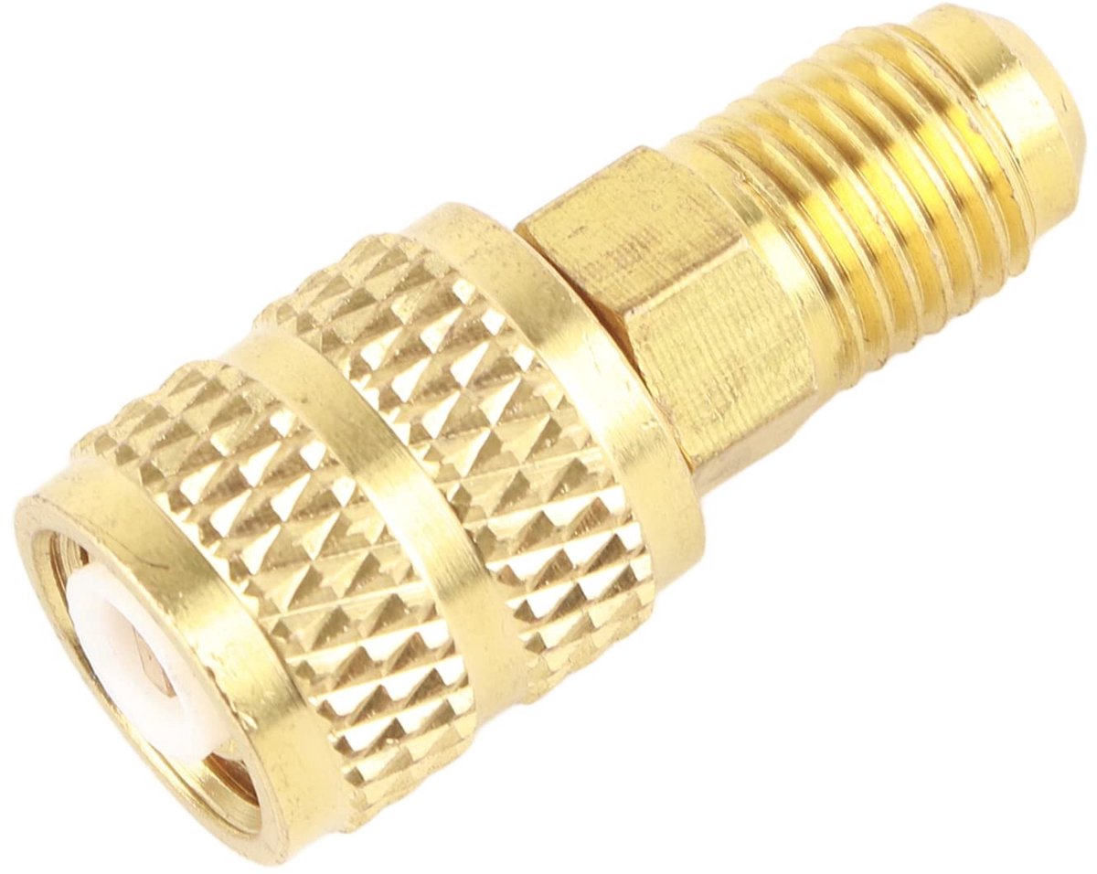 Cosensi - R410A R32 Adapter - Hose Connector - 1/4 inch Male naar 5/16 inch Female - Ideaal voor Airconditioning - Koper - Geschikt voor vacuü...