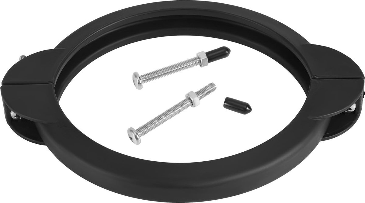 Cosensi- Poolklem Vervanging - Compatibel met Intex 30/35cm - Zandfilterpomp - PVC - Inclusief 2 Schroeven/Rubberen Doppen - Zwart - Zwembadklem