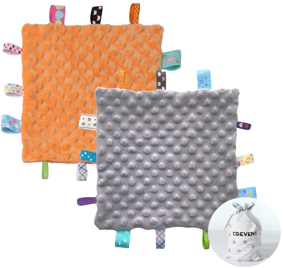 Cosensi- Veiligheidsdeken 100% Polyester - Sensorische Deken - Zachte Deken - Cadeau voor Baby's - Machinewasbaar - Afmeting 24x24 cm - Babydeken
