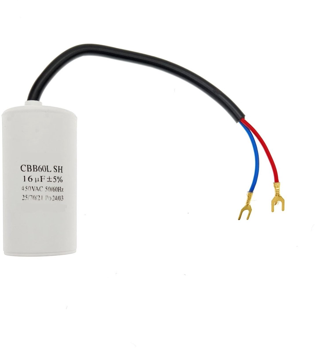 Cosensi - Motor Start Capacitor - 16uF 450V - Hoge stabiliteit - Rectangulaire vorm - Capacitor voor wasmachine - Geschikt voor airconditioning en...