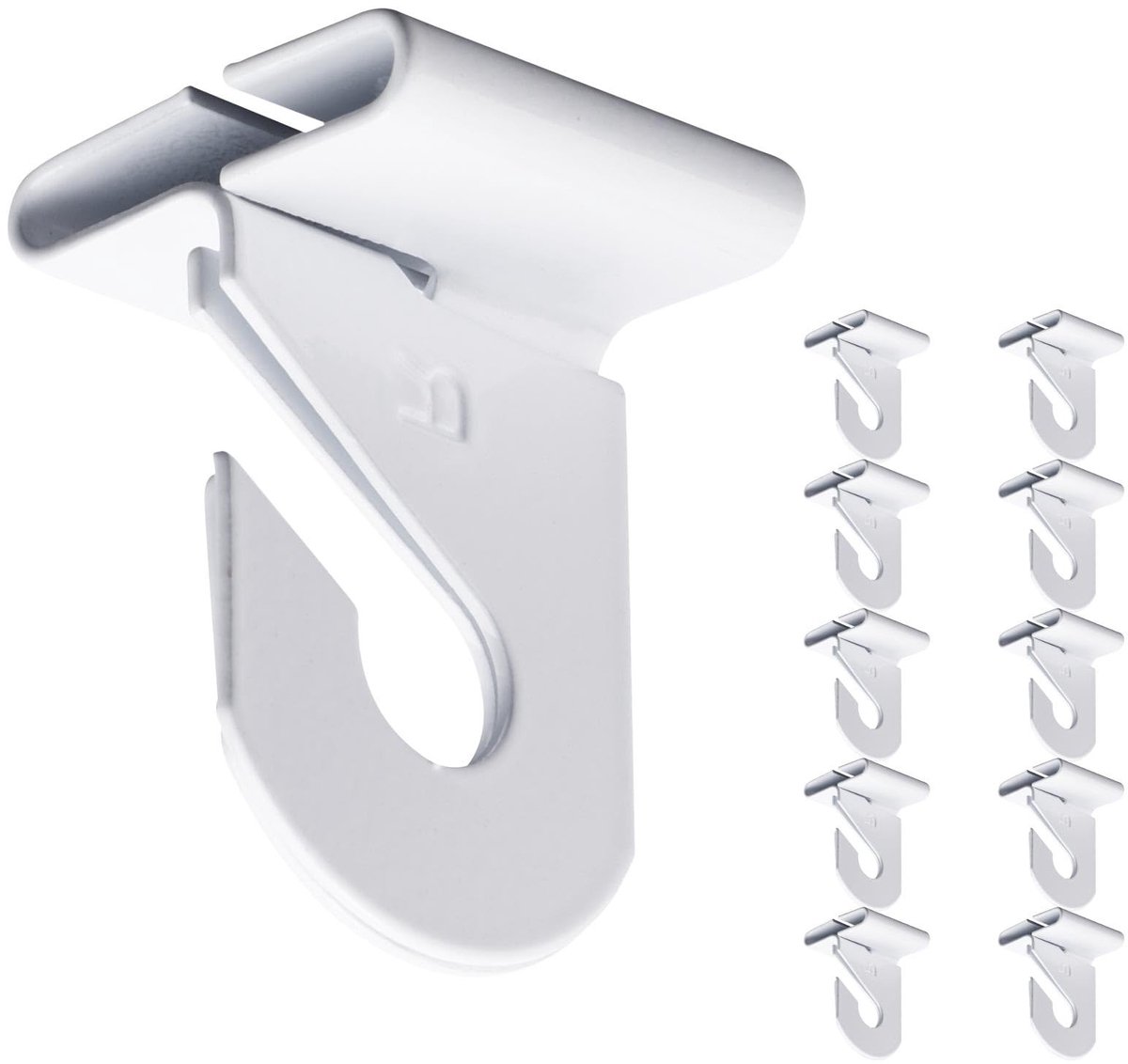 Cosensi - Drop Ceiling Hooks - Plafondhaken - Wit - Hangdecoraties - Ideaal voor planten en lampen - 10 paar haken