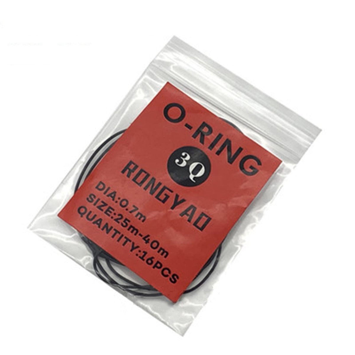Cosensi- Horloge Afdichtingsring Waterdicht - Zwarte O-Ring - Elastische Rubber - 0,5/0,6/0,7/0,8 mm - Horloge Reparatie Accessoires - Verpakking van 4 Stuks - Horloge Sealring