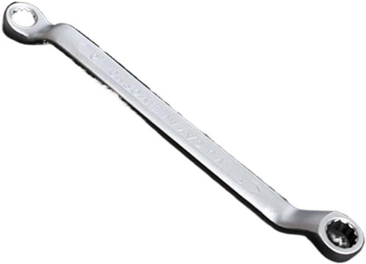 Offset-ringsleutel - Verlengsleutel Dubbel - Reparaties Uitvoeren - Hoekkop Nauwe Ruimtes - 14 mm tot 17 mm - Metaal