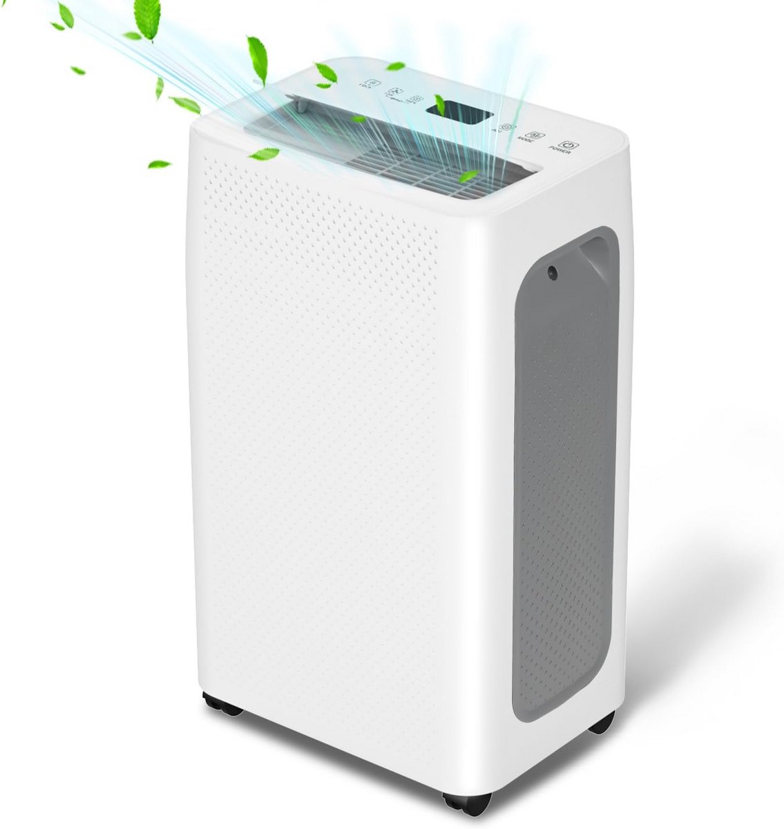 Elektrische luchtontvochtiger 20 l/24 uur, kamerontvochtiger voor ruimtes ca. 30 m², dehumidifier luchtdroger voor badkamer, appartement, slaapkamer, kamerontvochtiger, stille ontvochtiger,