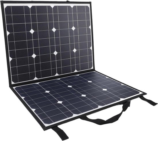 Luocute 200W 18V Draagbare Zonnepanelenset, Vouwbare Zonnelader voor Power Station RV Camping Trailer Car Marine, 24% Hoog Efficiënte Opvouwbare Oplader met 5V 12V 24V -controller