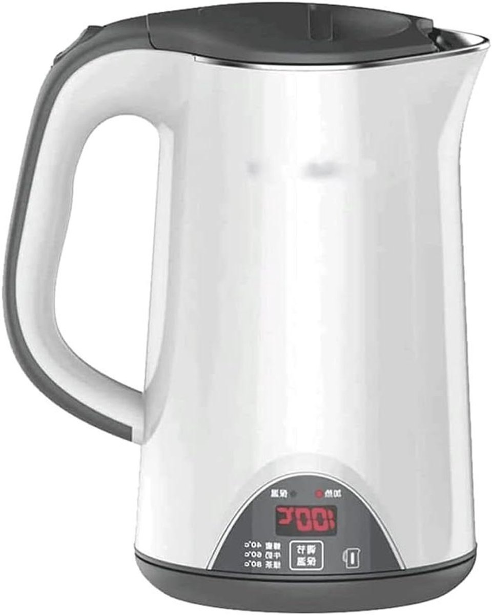 Elektrische Waterkoker - Warm Water Boiler - Snel Water Koken - Dubbelwandig RVS - 1.7 Liter - Wit