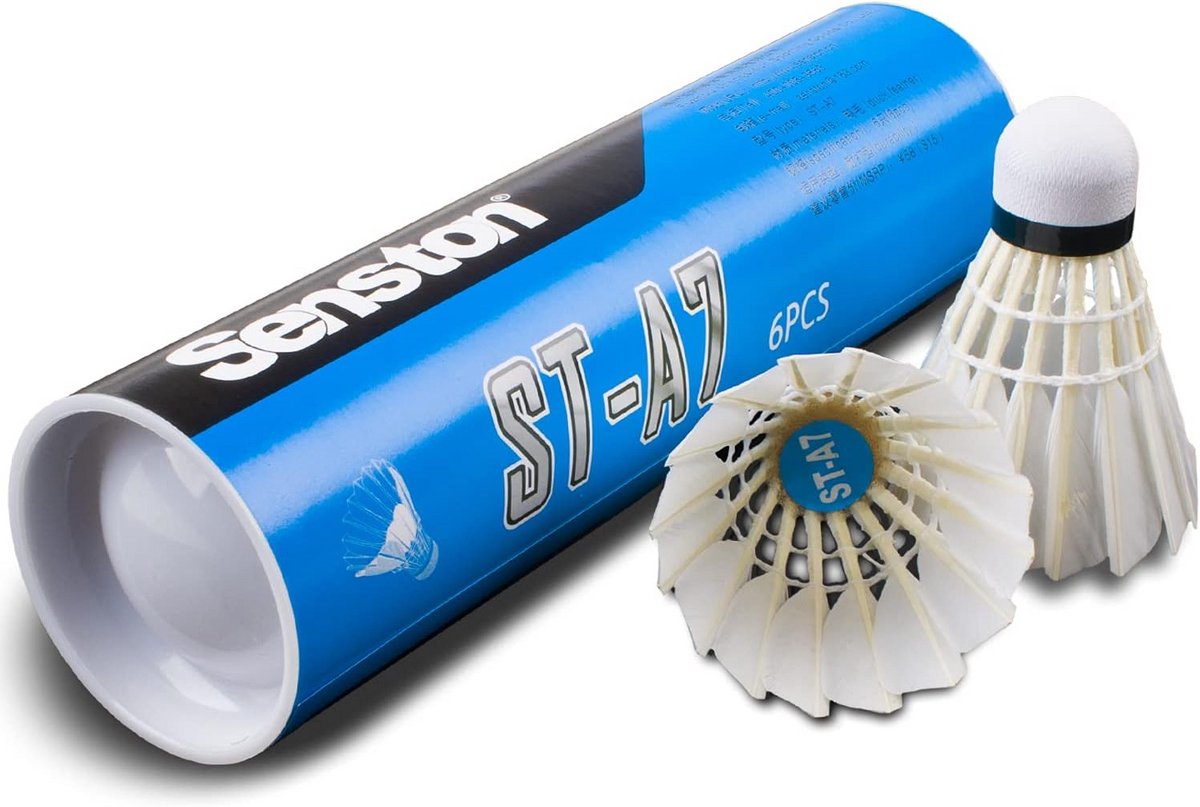 Veerballen 6 stuks Duurzame Badminton Ballen Ganzenveren Robuust Veerframe Vliegprestatie Grote Afstanden Indoor Outdoor Gezinsvermaak
