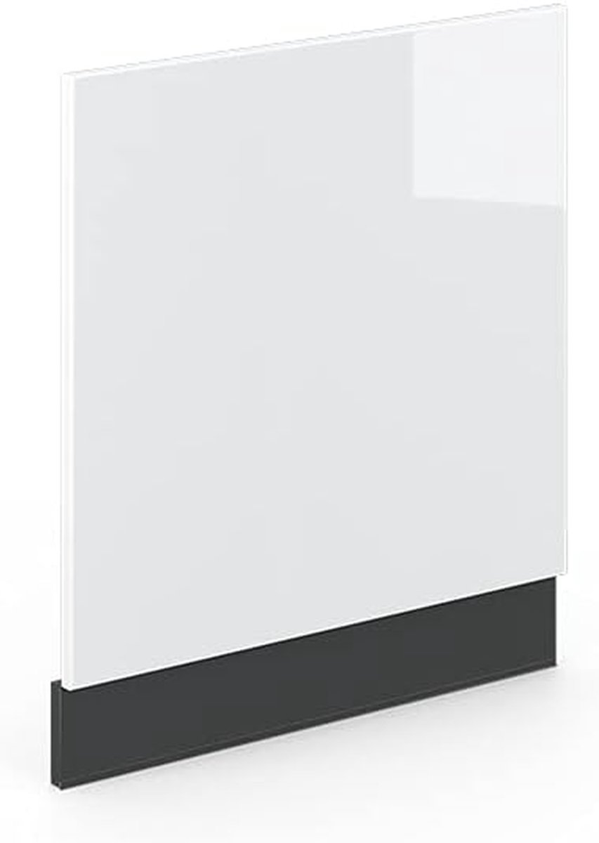 Vaatwasserpaneel 60 cm Hoogglans Wit Antraciet voor Keukenmodule