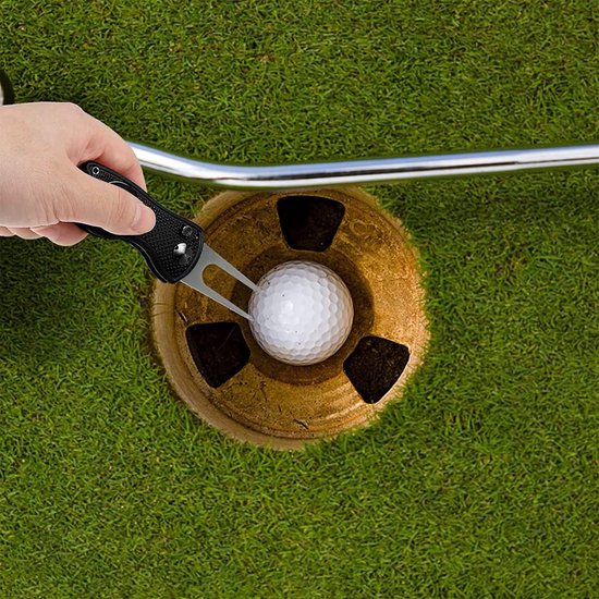 Vouwbare Golf Divot Tool van RVS - Ideaal voor Golf, Sport en Buitenactiviteiten - Compact en Handig — afbeelding 4