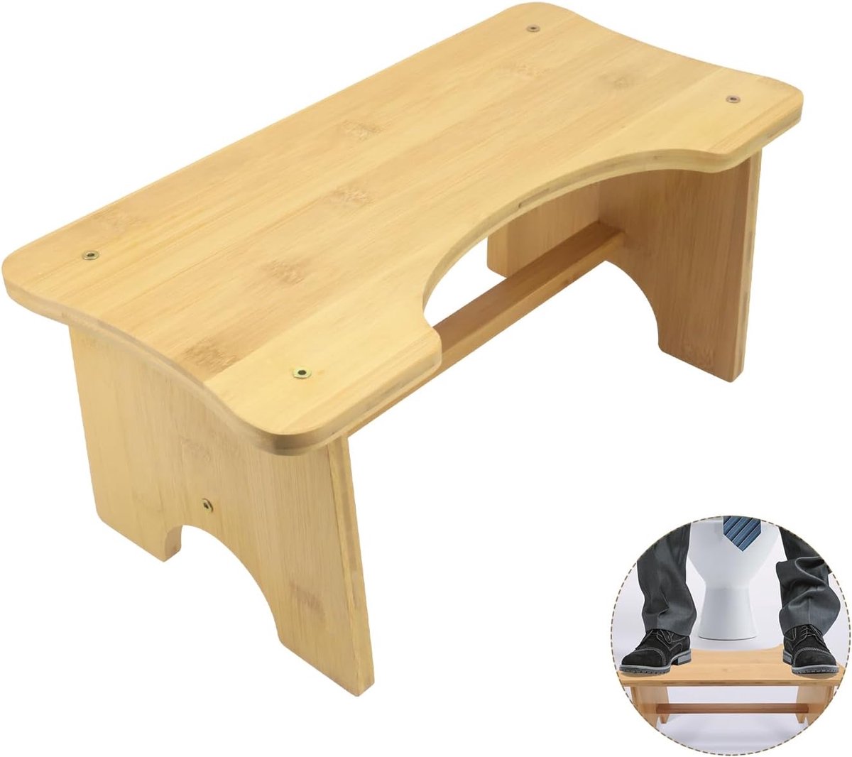 Toilet Krukje - Houten Potty Stoel - Comfortabel Zitten - Natuurlijk Materiaal - 20x40x17 cm - Houtkleur