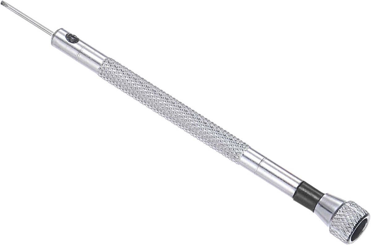 Mini Slotted Screwdriver 1mm Size 90mm Length - Carbon Steel Small Flat Head Screwdrivers met Antislip Handvat - Toepassingen voor Brillen, Horloges of Laptops