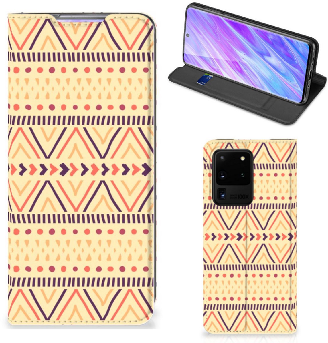 Samsung Galaxy S20 Ultra Hoesje met Magneet Aztec Yellow