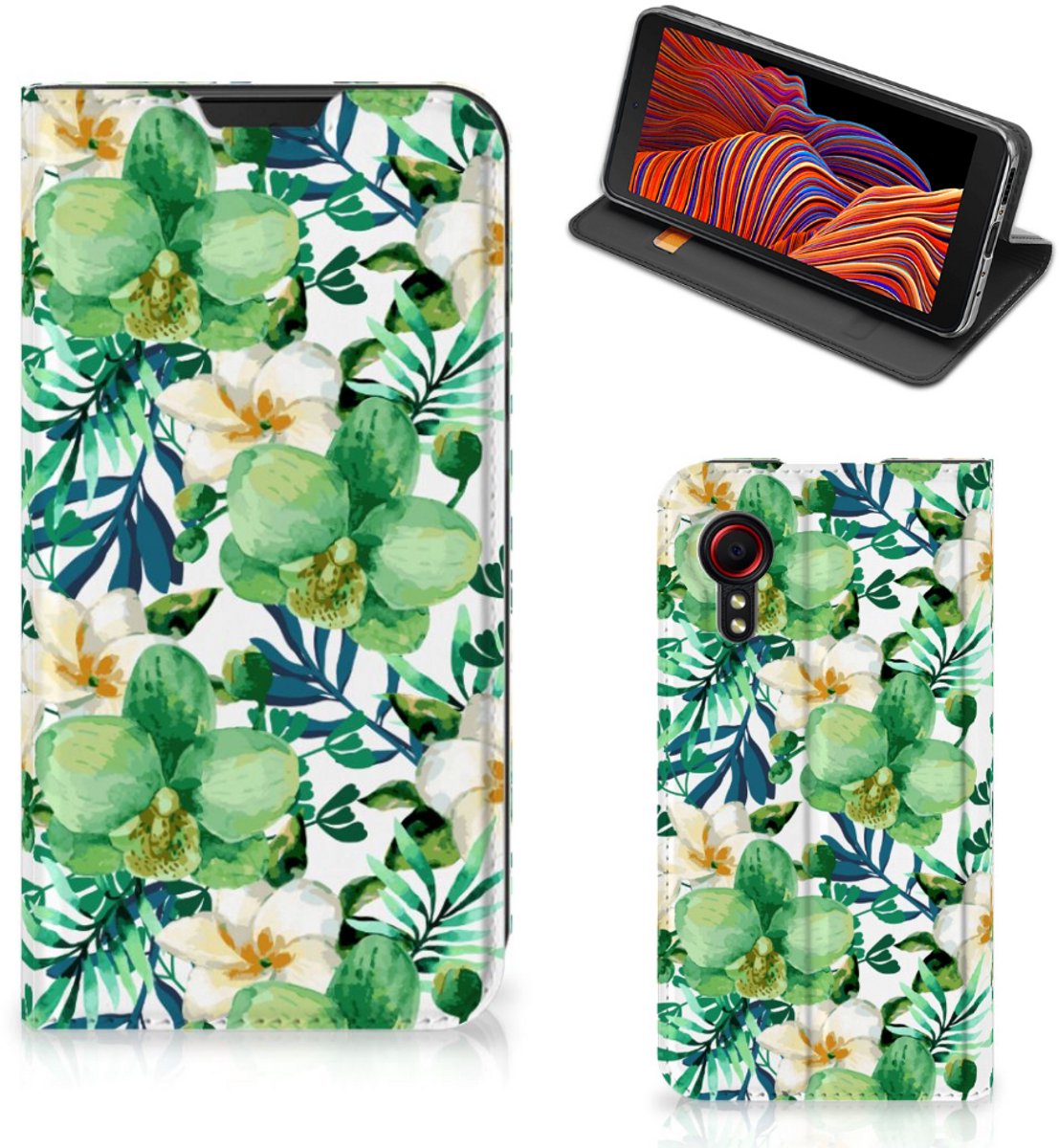 Samsung Galaxy Xcover 5 Smart Cover Orchidee Groen